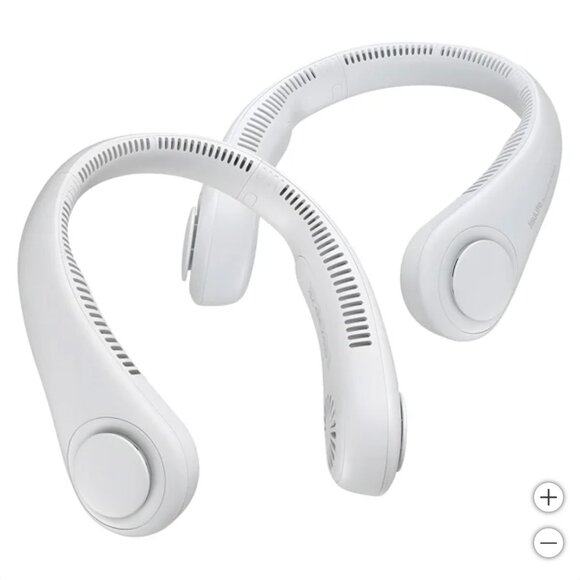 NWT JISULIFE Neck Fan, ModelFA14-S, Gray Toned White Color, Portable, One Size
